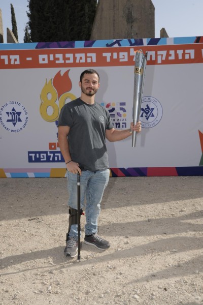 evyatar zytuni at the torch ceremony