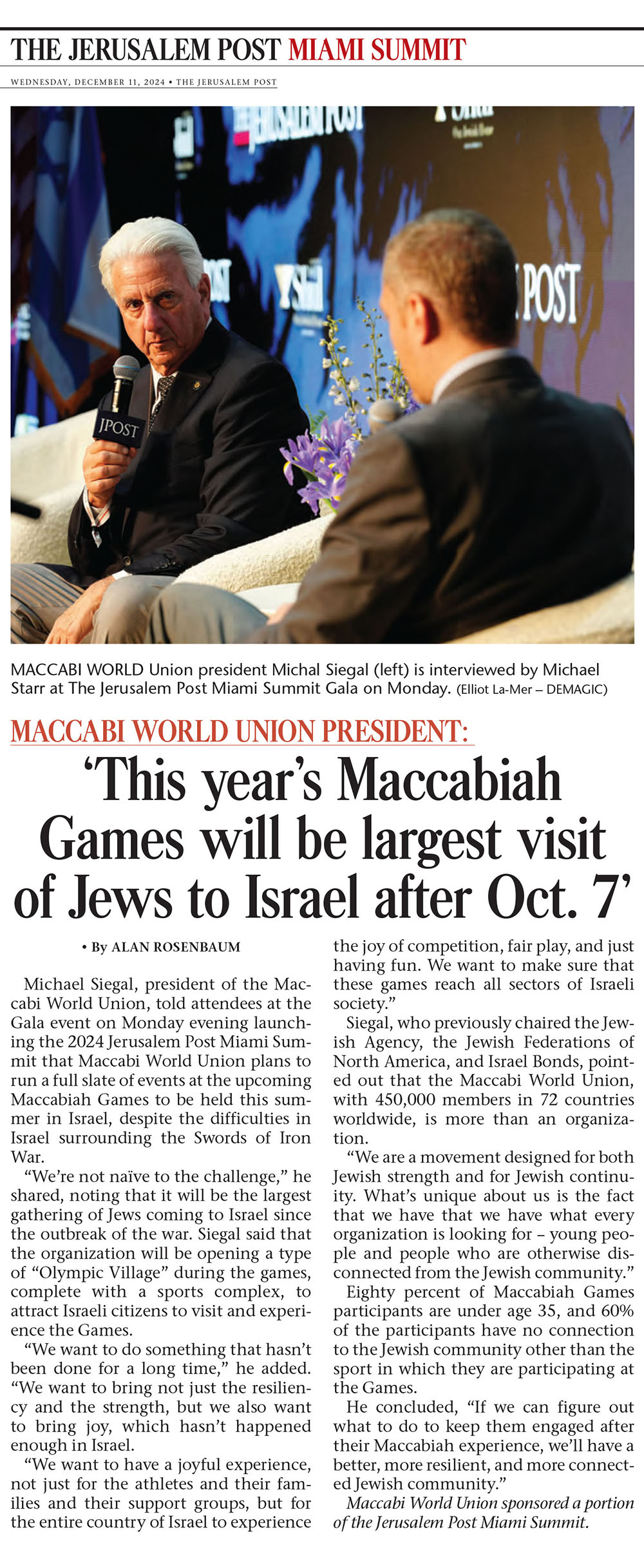 Jerusalem Post Summit in Miami
